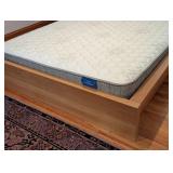 UL - Modern Wood Queen Bed Frame with Headboard