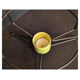 ML - Mid-Century Modern Ceramic Fondue Pot with Stand and Lid