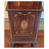 ML - Antique English Mahogany Victorian or Edwardian Mahogany Purdonium / Coal Bin