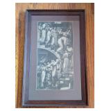 ML - Edward Burne-Jones The Gold Stairs Engraving Print Framed