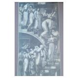 ML - Edward Burne-Jones The Gold Stairs Engraving Print Framed