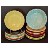 K - Set of 19 Fiesta 7-Inch Side Plates Assorted Colors