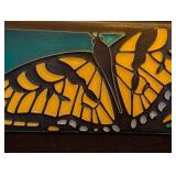 ML - Pair of Motawi Tileworks Monarch Butterfly Art Tiles