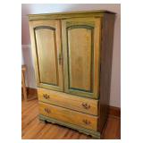 UL - Wood Armoire with Double Doors and Two Drawers