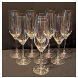 ML - Set of 8 Riedel Champagne Flutes 8.75 Inch Crystal Glasses