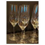 ML - Set of 8 Riedel Champagne Flutes 8.75 Inch Crystal Glasses