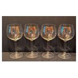 ML - Set of 4 Riedel Balloon Wine Glasses 9.5 Inch Tall