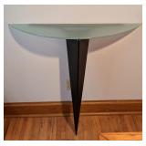 UL - Modern Wall-Mounted Glass Console Table with Metal Support