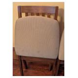 DR - Set of 4 Stakmore Wood Folding Chairs with Upholstered Seats