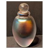ML - Robert Eickholt Signed Art Glass Perfume Bottle with Stopper