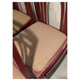 LL - Set of 6 Waymar Wood Dining Chairs with Upholstered Seats