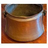 ML - Antique Hand-Forged Copper Cauldron with Iron Handles