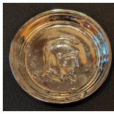 ML - Mid-Century Barware Set with 5 Silver-Rim Glasses, 6 Silver Coasters, and Wire Caddy