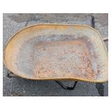 G - Used Wheelbarrow with Paint Wear and Flat Tire