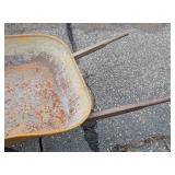 G - Used Wheelbarrow with Paint Wear and Flat Tire