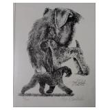 ML - Signed Limited Edition Framed Dog Art Print by L. Stubbs 16 x 20