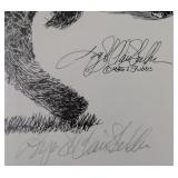 ML - Signed Limited Edition Framed Dog Art Print by L. Stubbs 16 x 20