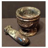 ML - Green Marble Mortar and Pestle Set, 4 Inch