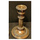 ML - Pair of Vintage Silver Plated Telescoping Candleholders, 7-9 Inch Adjustable Height