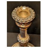 ML - Pair of Vintage Silver Plated Telescoping Candleholders, 7-9 Inch Adjustable Height