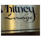 K - Whitney Lounge Brass Plaque Sign