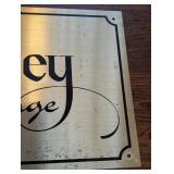 K - Whitney Lounge Brass Plaque Sign