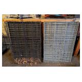 G - Pair of Large Metal Dog Crates