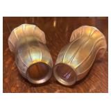 DR - Pair of Vintage Quoizel Style Art Glass Lamp Shades