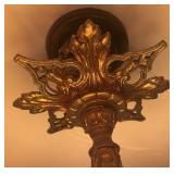 DR - Amazing Vintage Ceiling Light Fixture with Iridescent Glass Shades