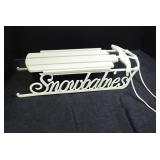 Snowbabies Decorative Sled Display Piece White Metal