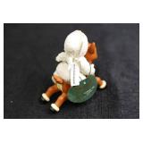 Set of 4 Christmas Snowbabies Figurines with Rudolph Accent