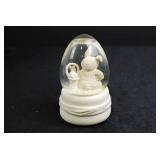 Bunny-Themed Figurine and Snow Globe Collection - 4 Pieces