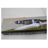 Lifesaving Survival Knife with Sheath, Compass, and Accessories