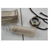 Lifesaving Survival Knife with Sheath, Compass, and Accessories