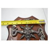 Fantasy Dragon Skull Wall Plaque with Blades by Frost Cutlery