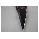 Stainless Steel Decorative Skull Hunting Knife with Wall Plaque - Boxed