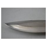 Decorative Fixed Blade Knife with Etched Brass Eagle Pommel and Sheath