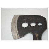 Hand tool lot: Gorilla Gear and Ozark Trail hatchets, multi-function axes