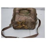 Camo Fishing Tackle Bag with Lures, Accessories, and Digital Scale