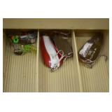 Large Tackle Box with Lures, Line, and Bobbers