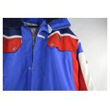 Spyder Ski Jacket Blue Red White Colorblock Men