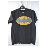 Vintage Batman Logo Black T-Shirt Size M 38/40
