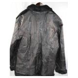 Italian Stone Design Genuine Leather Fur Jacket XL