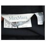 MaxMara Black Pure New Wool Coat, Size 6 US
