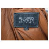 Wilsons Leather Pelle Studio Black Leather Jacket Large
