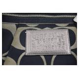 Coach Poppy Signature Black and Tan Canvas Tote Bag