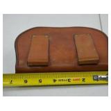 Handmade Leather Belt Pouch with Pentagram Design, 7 Inch