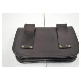 Black Leather Celtic Knot Belt Pouch, 8 Inch