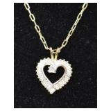 Melinda Maria Sterling Silver Heart Pendant Necklace .925