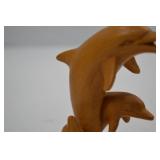Carved Wood Dolphin Figurine
